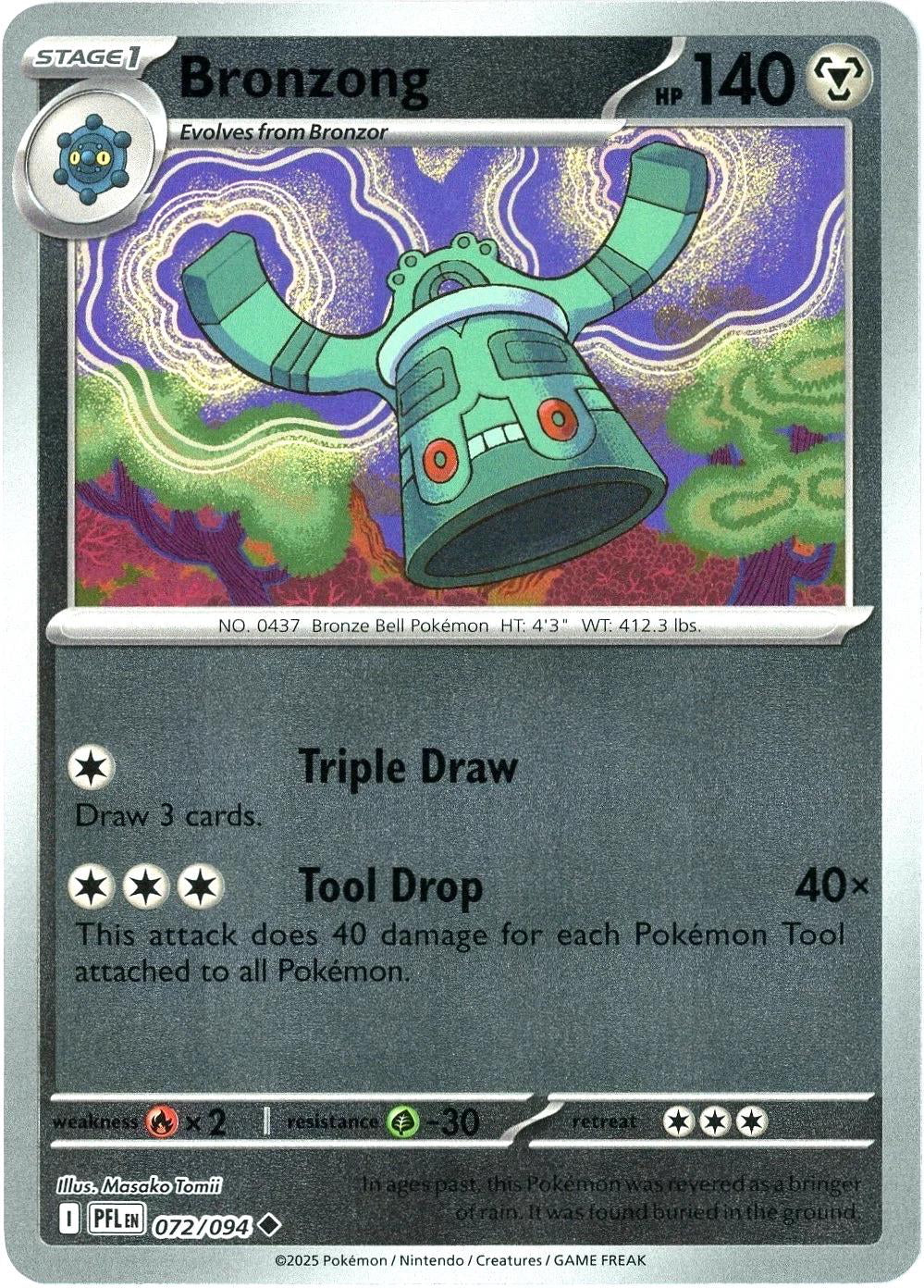 Phantasmal Flames Bronzong #072/94 Reverse Holo
